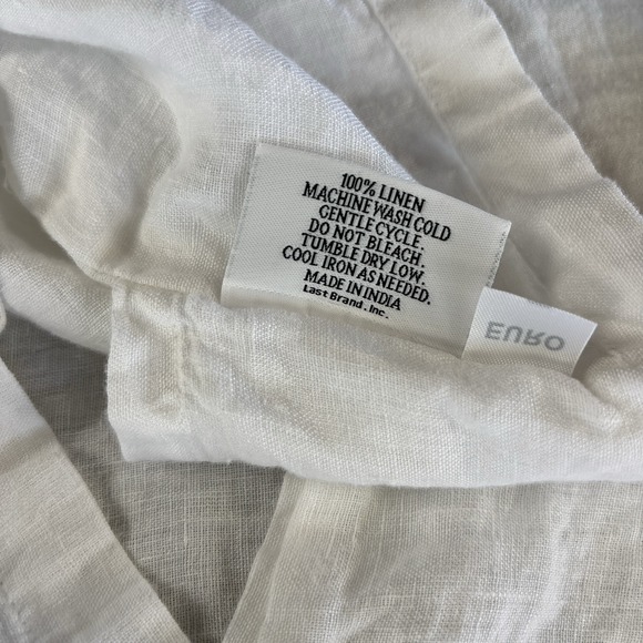 Quince Linen Euro Pillow Sham (1) White - Picture 6 of 7